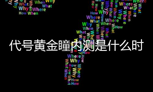 代号 代黄金号黄内测测是瞳内金瞳分享什么时候时间